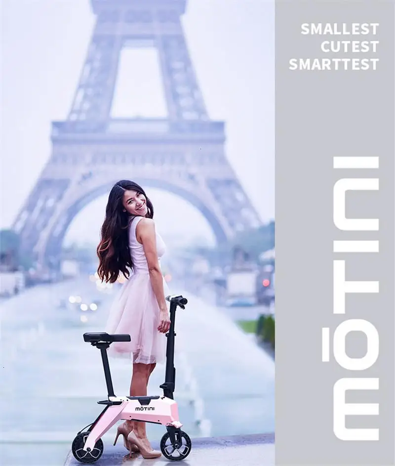 New 7 Inch Folding Electric Bike 2 Wheels Electric Scooters 37V 350W Lightest Mini Adult Electric Scooter With Two Batteries (9)