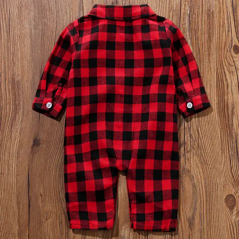 baby tartan babygrow
