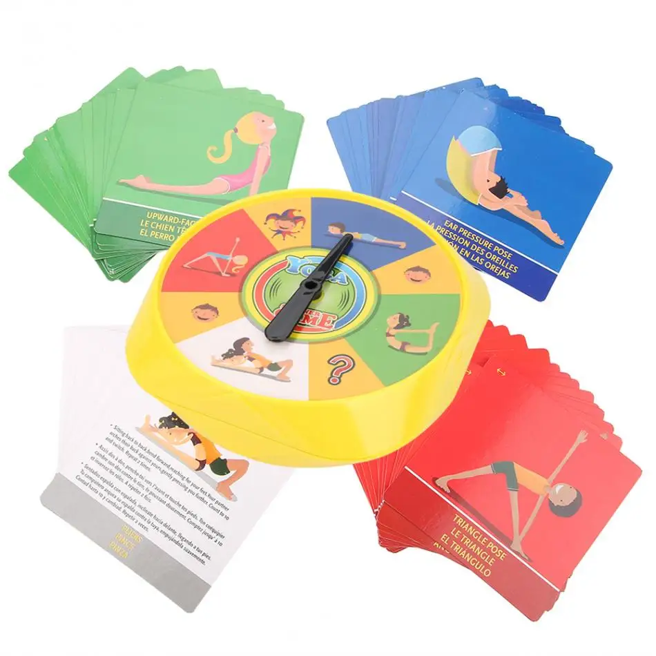 Год семья здоровье настольная игра Йога поза карты игрушки для детей 54 шт. Забавный гибкий баланс пол спортивные развивающие подарок