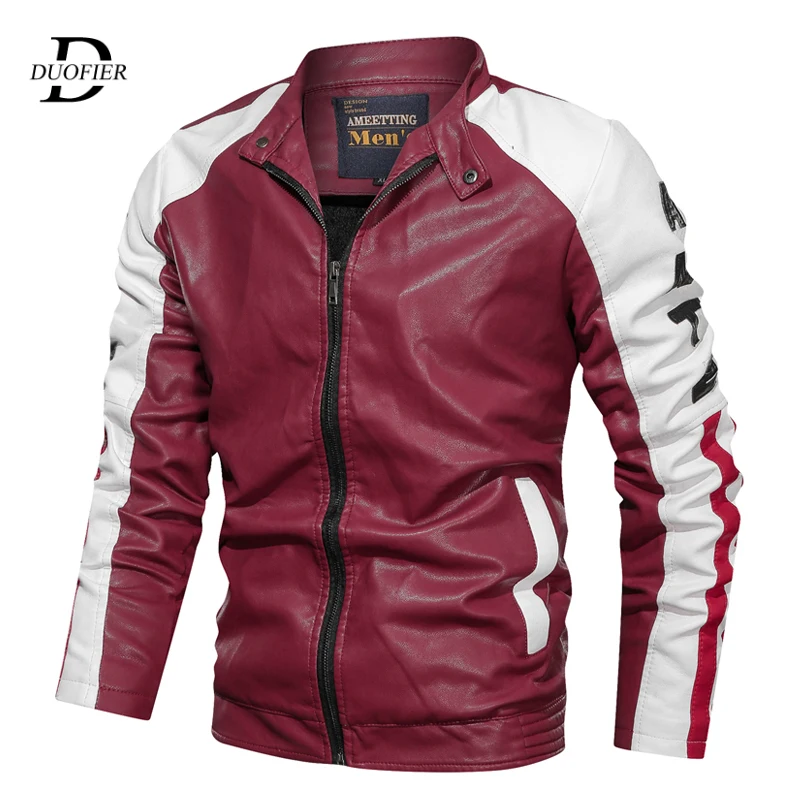 2020 мужская кожаная куртка для мальчиков Повседневная одежда в стиле пэчворк