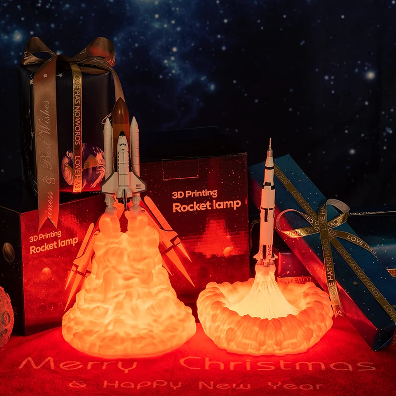  2019 New Dropship 3D Print Space Shuttle Lamp NIght Light For Space Fans Moon Lamp Rocket Lamp As R - 33021556171