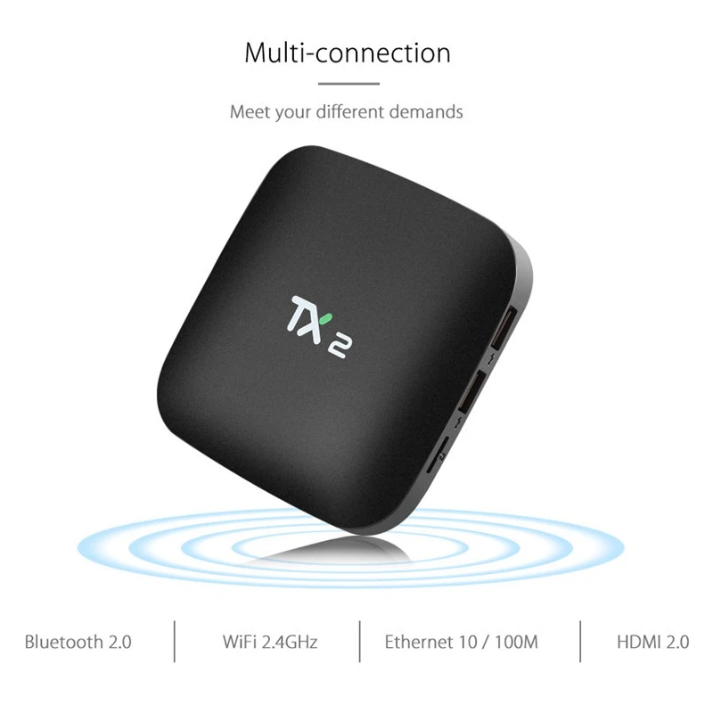 TX2 2GB+ 16GB Rockchip RK3229 Android 6,0 tv BOX WiFi медиаплеер US Plug