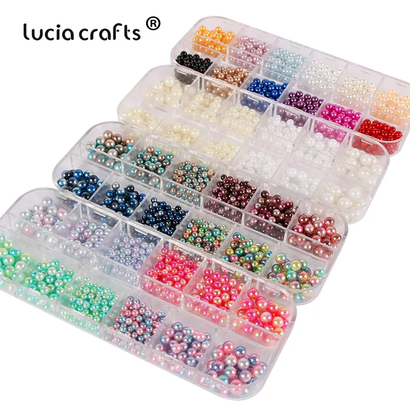 

1Box 3mm/4mm/5mm/6mm No Holes ABS Imitation Pearl Round Beads For Bracelet Jewelry Making DIY Handcarft Accessories F1216