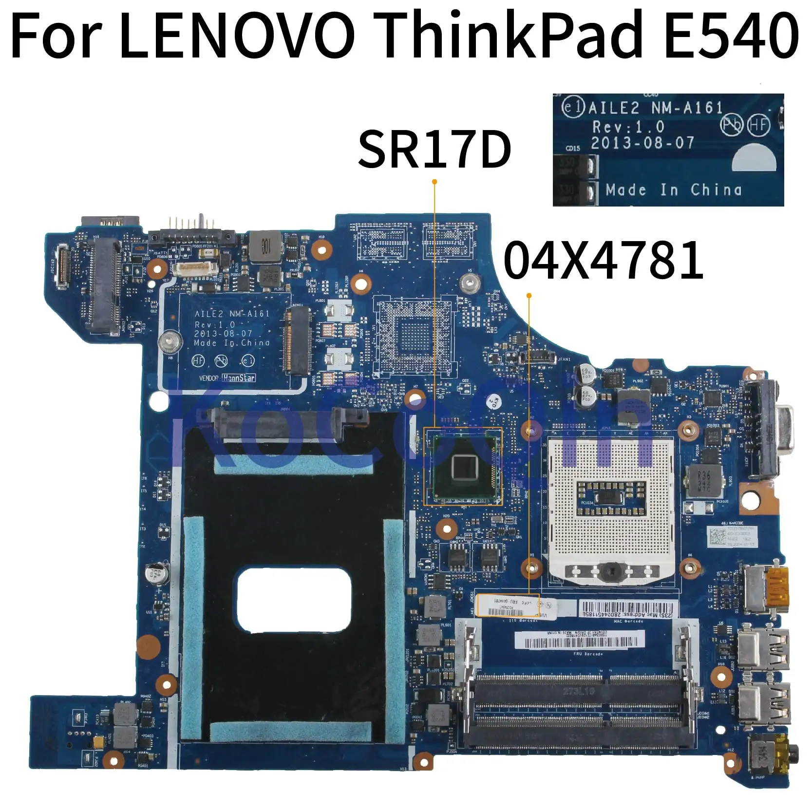 KoCoQin ноутбук материнская плата для Lenovo ThinkPad E540 HM87 материнская плата 04X4937 04X4782 04X4781 04X4938 AILE2 NM-A161 SR17D