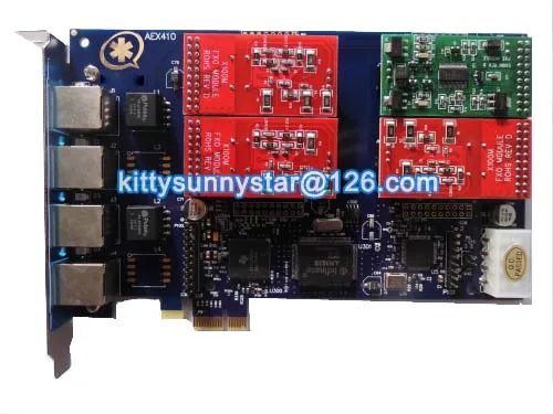 Интерфейс zyvpee AEX410 PCIe 4 порта аналоговая карта Asterisk поддержка Trixbox Elastix FreePBX VPMADT032 EC для PBX VoIP, fxs fxo - Цвет: 3FXO-1FXS