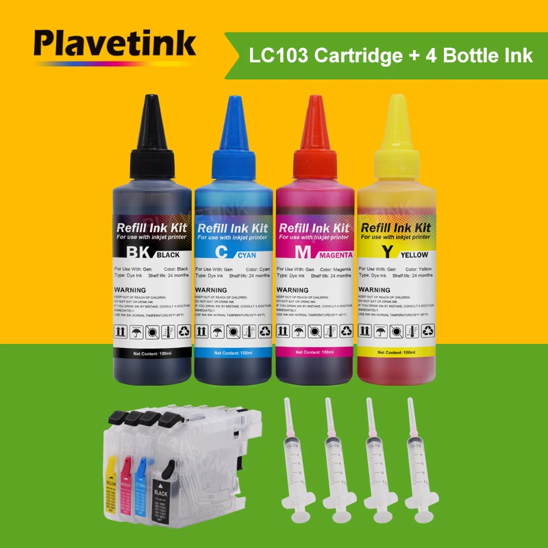Plavetink 400 мл чернила для принтера + LC101 LC103 LC105 LC107 LC109 чернильный картридж Brother LC 103 XL MFC