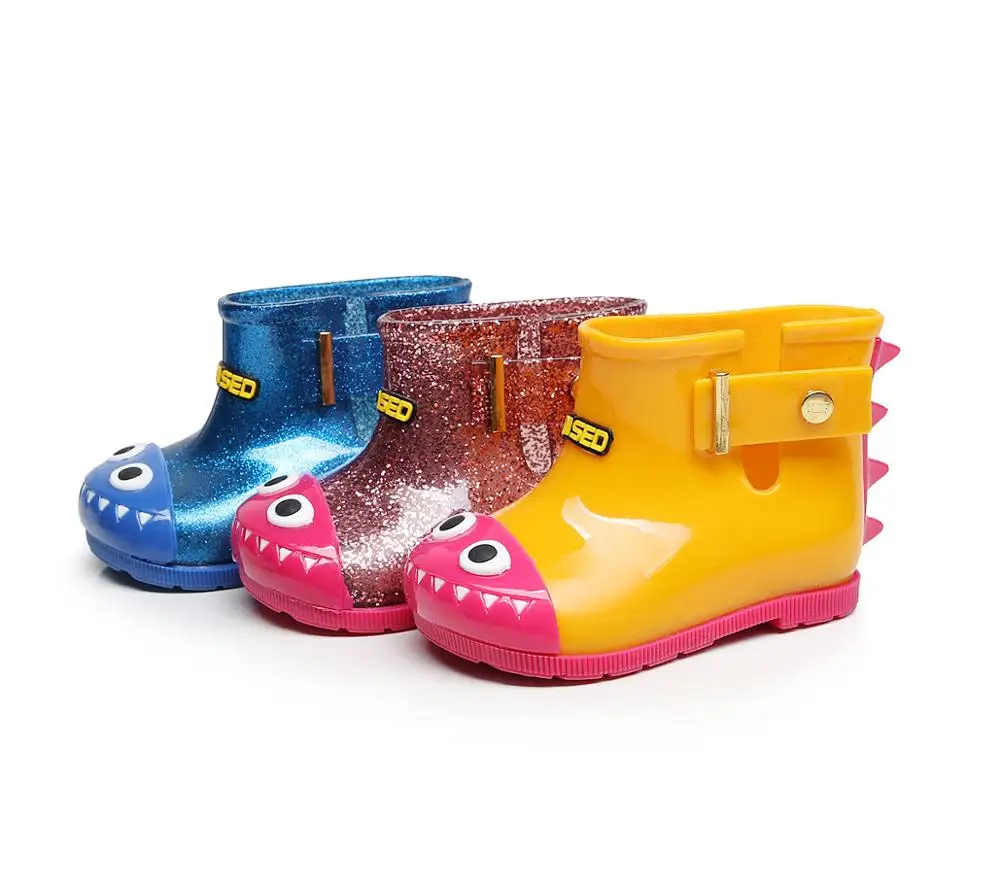

Rain Boots Children's Rain Boots Shark Pattern Rain Tubes 3D Three-Dimensional Animal Shape Waterproof Shoes For Boys Girls