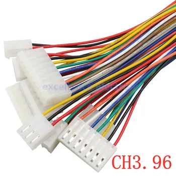 

5PCS CH CH3.96 2/3/4/5/6 Pin Female Housing Plug Connector with Wire 22AWG 20cm 2p/3p/4p/5p/6p 3.96MM Single head tinned Cable