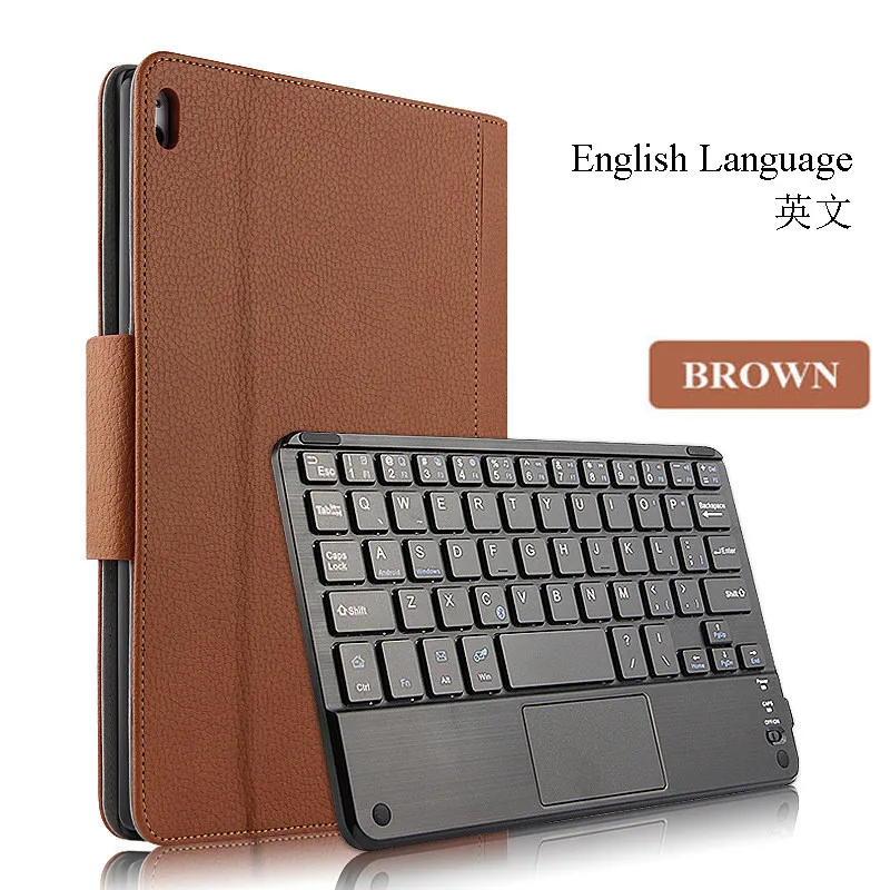 Для lenovo Tab 4 10 чехол TB-X304F X304N 10,1 дюймов Магнитная bluetooth-клавиатура для планшета чехол из искусственной кожи Многоязычный язык - Цвет: English Brown