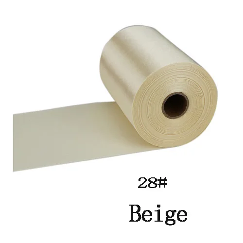 28-Beige 25 метров/рулон 8 см/10 см/15 см шелковые атласные ленты DIY ленты для свадебных стульев упаковка для рождественских подарков украшения шелковые ленты Рубан - Цвет: 28-Beige