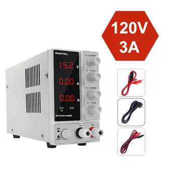 

120V 3A LCD Display Screen Display Adjustable Switching Regulator DC Lab Power Supply Laptop Repair Rework Eye Protection