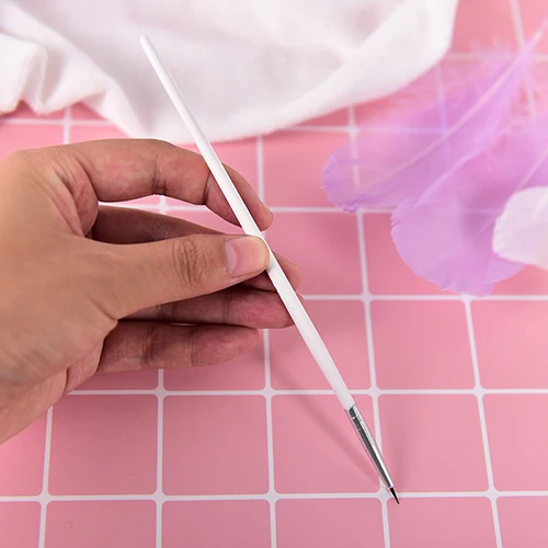 New 1pc Silver Handle Nail Liner Brush Nail Art Pen Drawing Painting Brushes Manicure Nail Art Tool