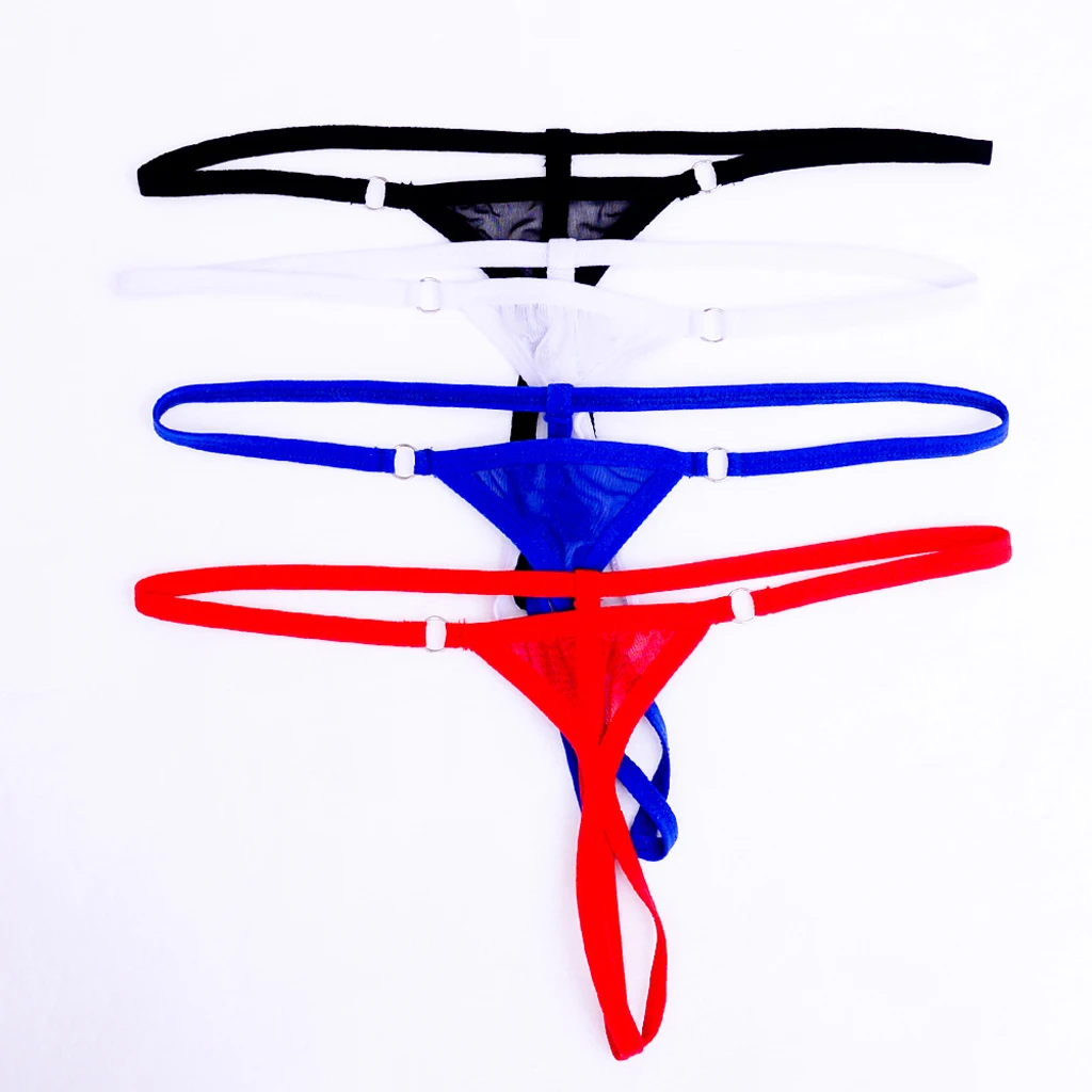 Mens Open Crotch Underwear T Back Thong