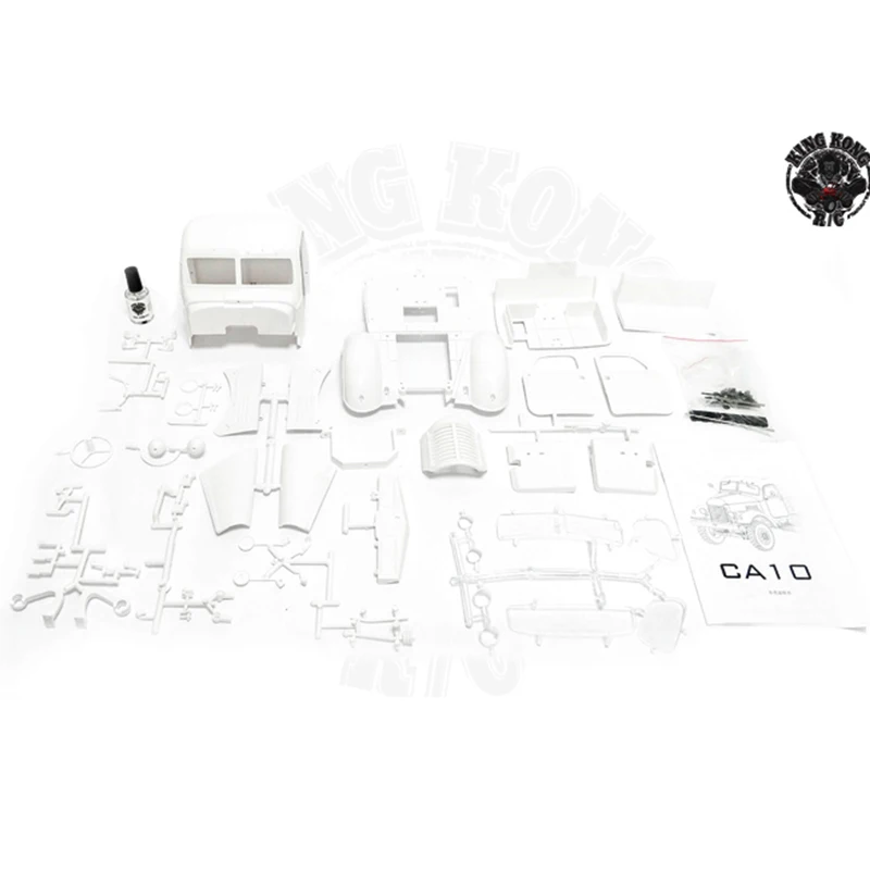 Kingkong CA10 Front Car Model Shell Kit Dongfeng Old Liberation Series Original KKRC D-E001 White 3