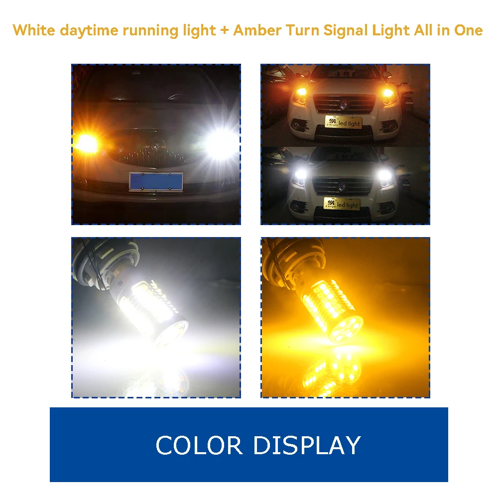  ÷ LED ĵ ڵ DRL  õ, 1156 P21W BA15S PY21W BAU15S 3156 7440 W21W 3030,  , 12V DC ġ, 1 Ʈ