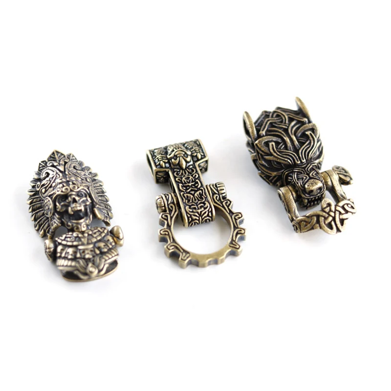 

Outdoors EDC DIY Tools Paracord Bracelet Accessories Fine Brass Dragon Head Buckles
