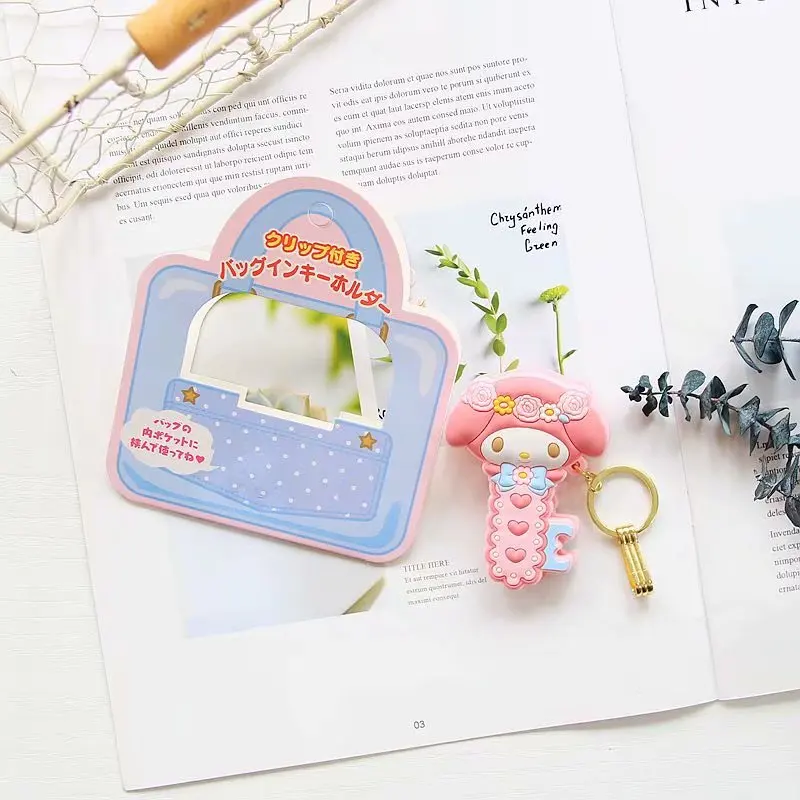 Sanrio, Hello Kitty с рисунками из мультфильма «My Melody Cinnamoroll персонажи Little Twin Stars PomPomPurin мультфильм брелок для связки ключей сумка подвесной зажим для девочек Подарки
