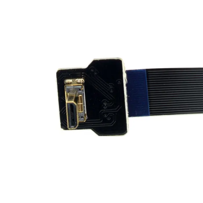 Micro HDMI вниз под углом 90 градусов FPV к HDMI Мужской FPC плоский кабель 50 см для мультикоптера аэрофотосъемки 0,1 м 0,2 м 0,5 м