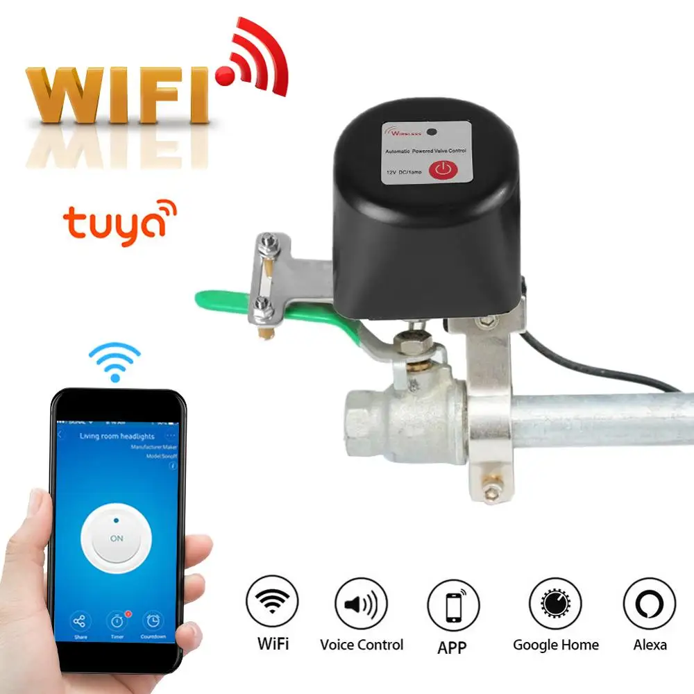 Smart Life APP WiFi Water Gas Valve Controller Time Switch Voice Control f Alexa 