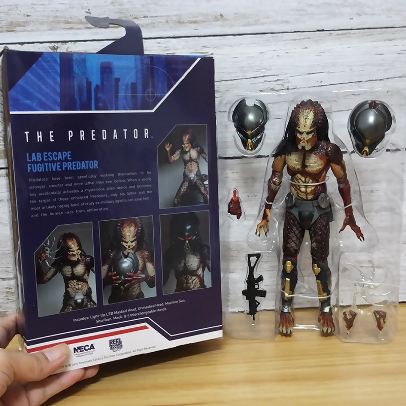 NECA The Predator Lab Escape беглец светодиодный светодиодной подсветкой маска Ultimate