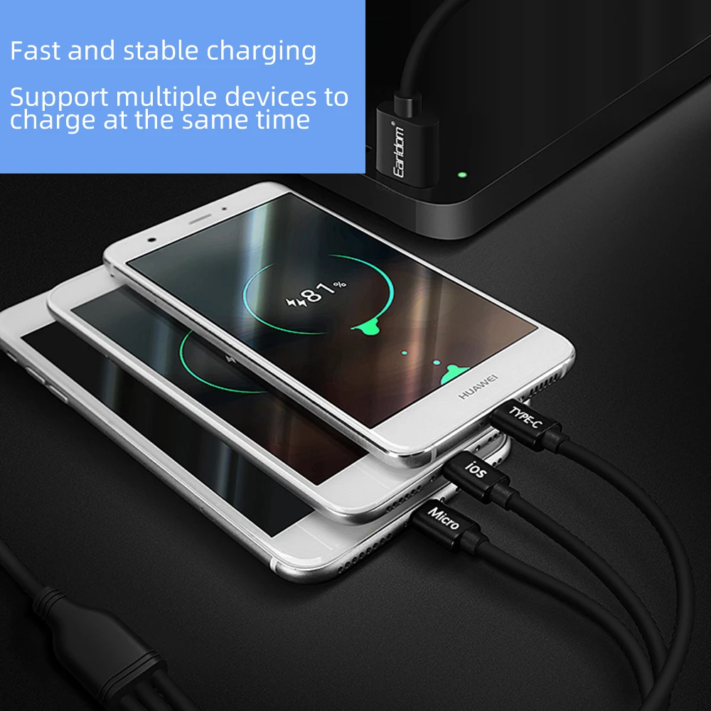 FDBRO Новое 3 в 1 быстрое зарядное устройство Micro usb type C зарядный кабель для телефона 7 Plus 8 XS Micro USB кабель для мобильного телефона