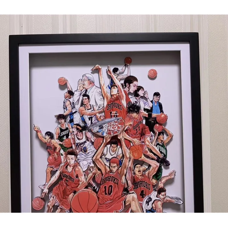22 "SLAM Данк 3D стереограф рукава КАЕДЕ мультфильм декоративная живопись бумажная ручной работы галерея фигурка игрушка коробка 57 см V558