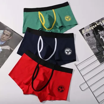 

4 pcs/lot NEW Male panties cotton boxers panties comfortable breathable men's panties underwear trunk brand shorts man boxer