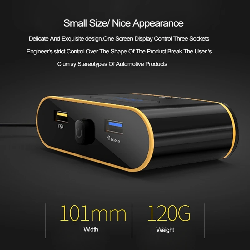 QC3.0 Универсальный Автомобильный USB прикуриватель сплиттер вольтметр 12 в 24 В адаптер питания для сотового телефона gps