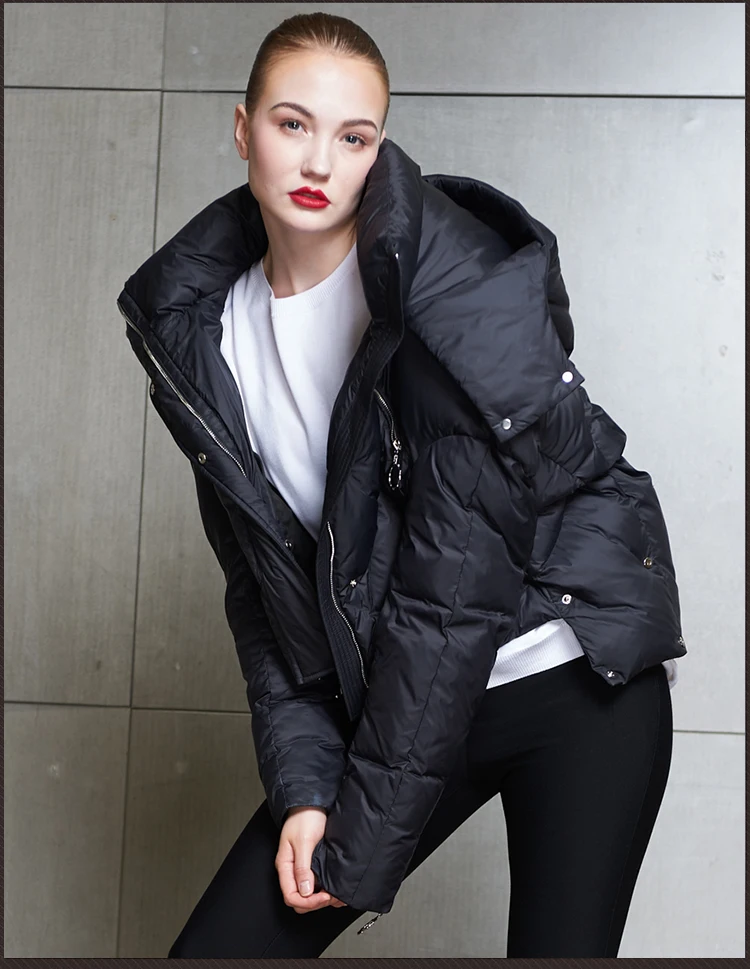 GBYXTY campera pluma mujer негабаритное пуховое пальто зимняя женская модная укороченная водолазка пуховик на утином пуху пальто-пуховик ZA1635