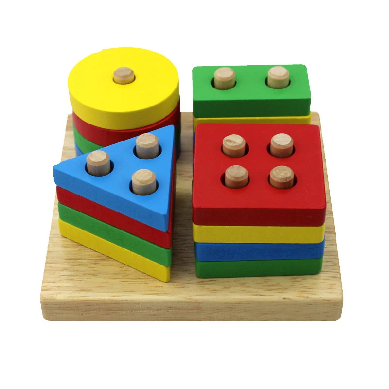 Набор деревянных блоков для детей, забавные формы, рассечение IQ шаблон, Обучающие игрушки, Монтессори, для дома, развивающие, Обучающие, Красочные