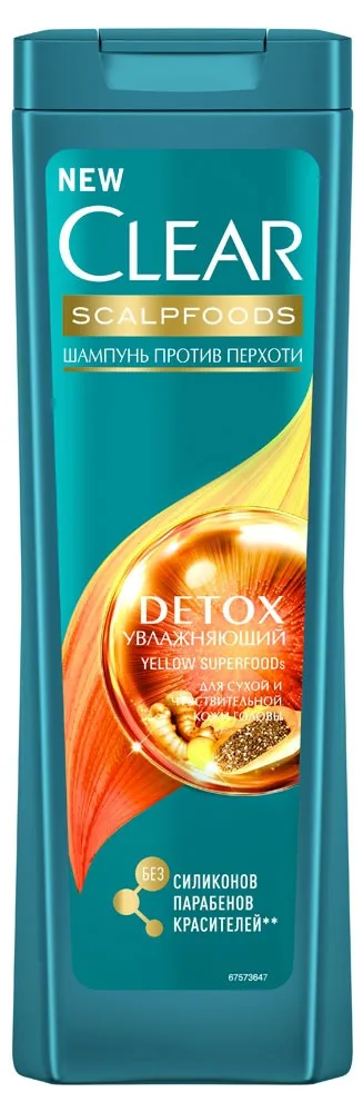 Шампунь против перхоти «Detox Увлажняющий» Clear, 400 мл