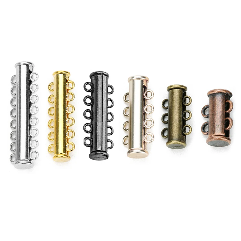 5pcs 2 3 4 5 6 8 Rows Slide Strong Clasps Tubes Lock For