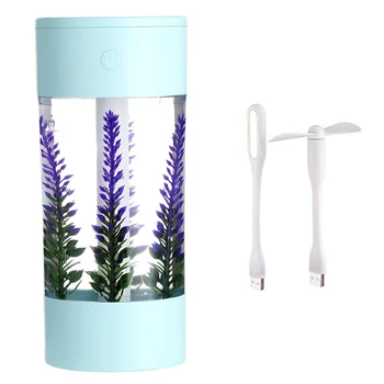 

360Ml Air Humidifier Lavender Landscape Usb Mini Car Humidifier Portable Aromatic Oil Diffuser 7 Color Change Lamp USB Humidifie