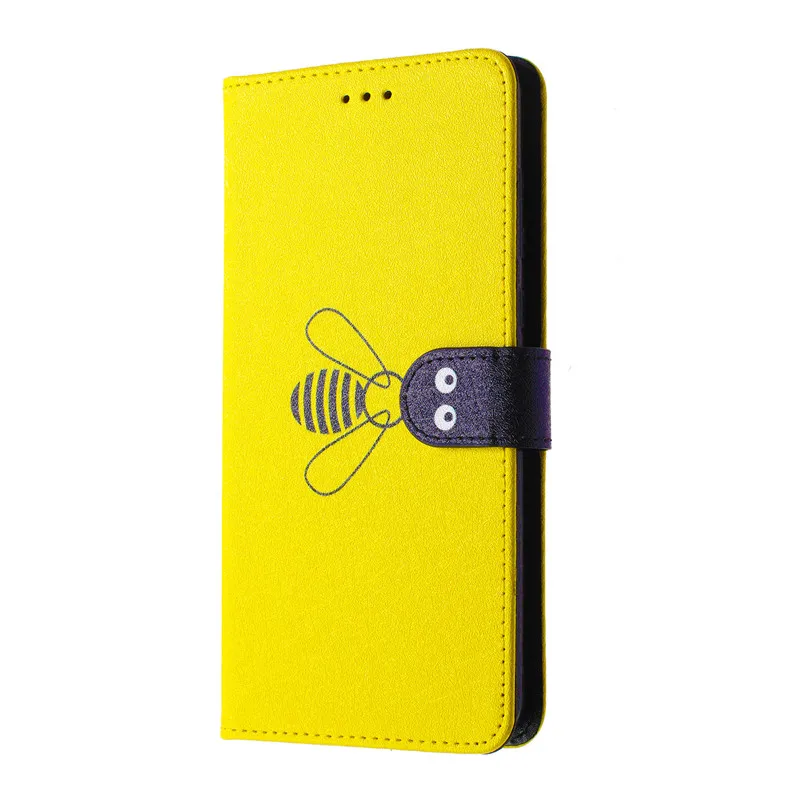 Шелковый узор honeybee откидная крышка для iPhone 6 6 S/6 Plus/6 S Plus/7 7 Plus/8 8 Plus сумка стоячий пенал с отделением для карт телефона сумки