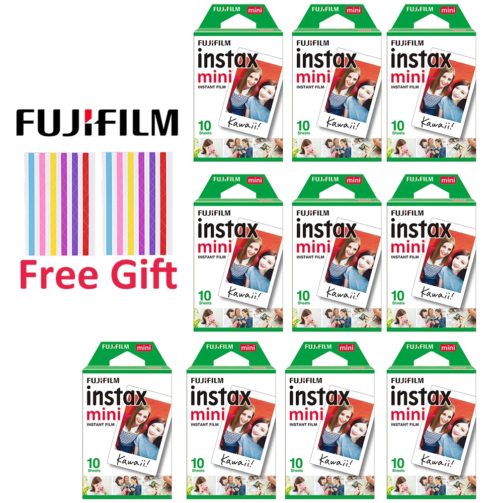 20-100 листов Fujifilm Instax Mini пленка белая краевая фотобумага 10-100 шт для 11 9 8 90