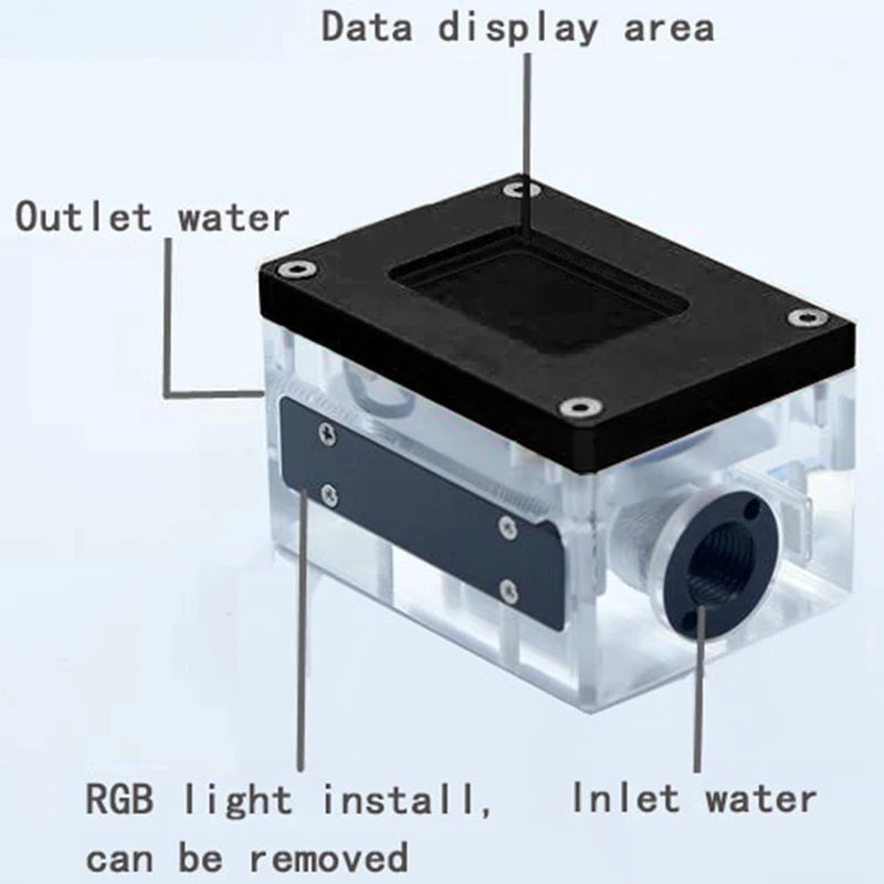 ПК кулер для воды Интеллектуальный компьютер скорость потока обнаружения температуры кулер для воды расходомер. LSJ-ZN
