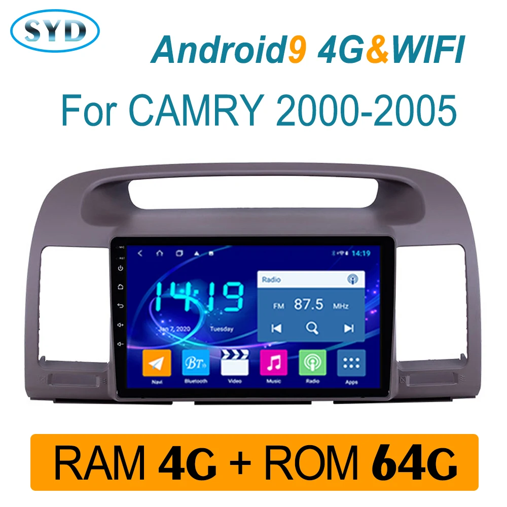 RAM4G ROM64 G автомобильное радио для Toyota Camry 2002-2005 Центральная мультимедийная стерео