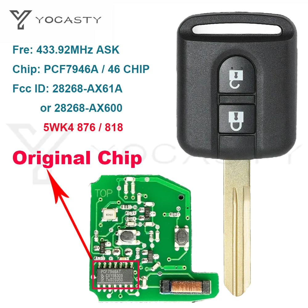 5wk4 876 818 Remote Key Fob Nissan K12 Xtrail Nv200 Case AliExpress