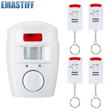 Segurança em casa pir mp alerta infravermelho sensor anti-roubo detector de movimento alarme monitor sistema de alarme sem fio + 2 controle remoto