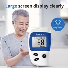 Blood Glucose Meter Diabetes Tester Kit Test Strips Lancets Blood Sugar Monitor  Sinocare Safe-Accu2 mg/dL mmol/L medical device