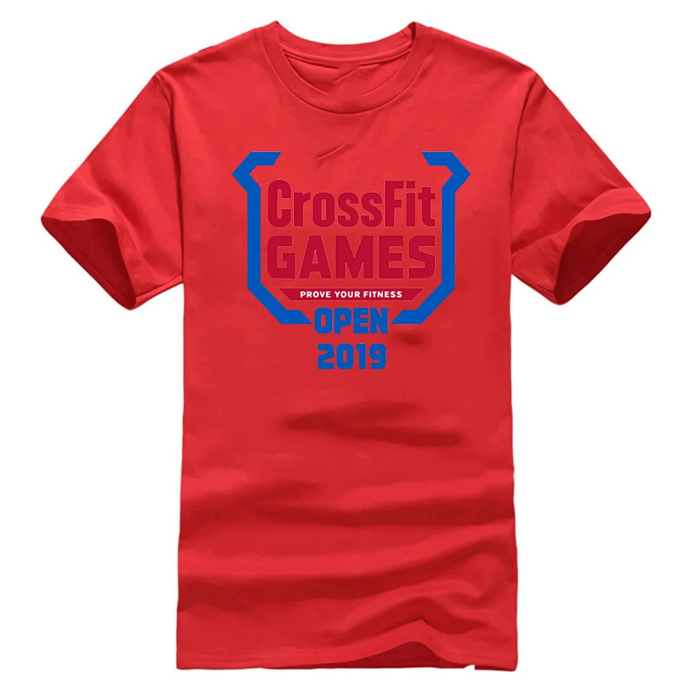 Красный Crossfit игры Открытый Фитнес Женская Мужская футболка короткий рукав S 2Xl футболка из дышащей ткани - Цвет: Красный