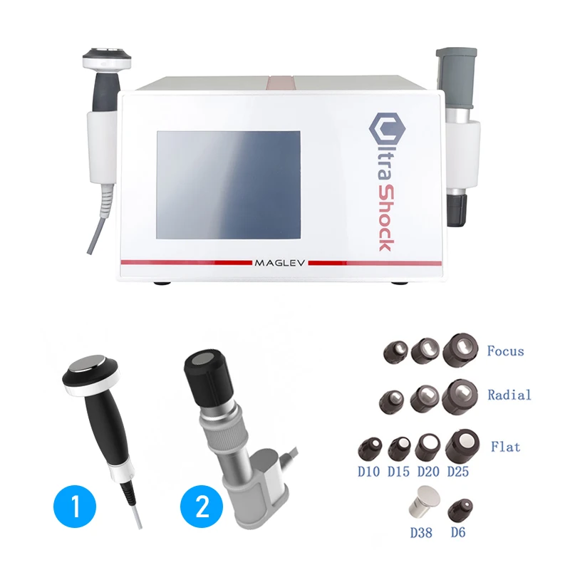 Portable home use 2 in 1 physiotherapy equipment ultrasonic shock wave shockwave therapy equipment