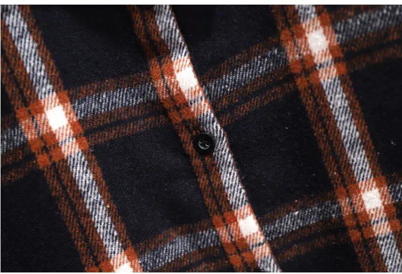 Осень-зима, топы размера плюс для женщин, большая блуза с длинным рукавом, свободная повседневная хлопковая плотная клетчатая рубашка с отворотом, 4XL 5XL 6XL 7XL