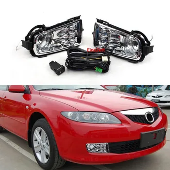 

1set Car Fog Light Assembly For Mazda 6 2006-2013 Front Bumper Lamp Halogen Bulb Day Light with Switch Wiring