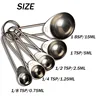 Baking Accessories Multi Purpose Measuring Tools Coffee Tea Silver With Scale Kitchen Gadgets 5Pcs/Set Measuring Spoon ► Photo 2/4