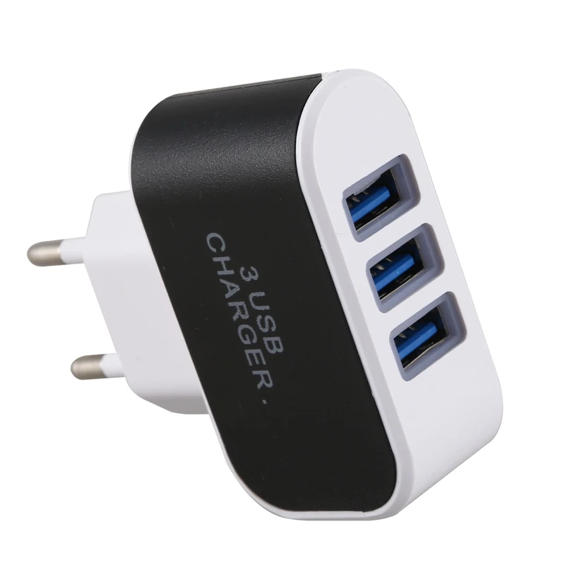 Зарядное устройство USB 3.1A адаптер переменного тока/зарядное устройство/штепсельная вилка европейского стандарта черный
