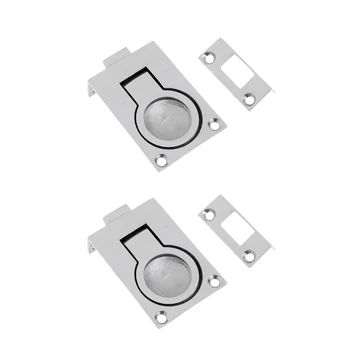 

2 Pieces Boat Door Hatch Cabinet Lift / Pull Ring Handle Slam Latch Flush Mount Locker 2 1/4' Marine 316 Stainless Steel