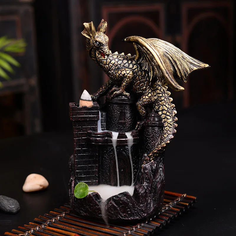 

Home Accessories Decoration Reverse Flow Incense Censer Ceramic Crafts Dinosaur Funny Incense Crafts Gift