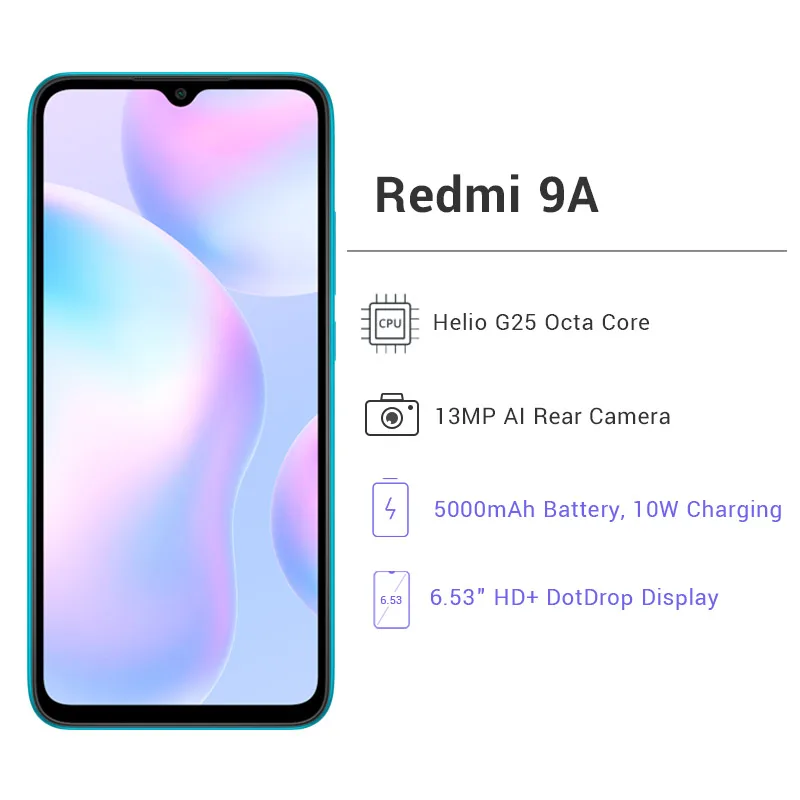 Xiaomi-Smartphone Redmi 9A versión Global, teléfono móvil con 2GB de RAM y 32GB de ROM, Helio MTK G25, ocho núcleos, Redmi9a 32 - Imagen 2