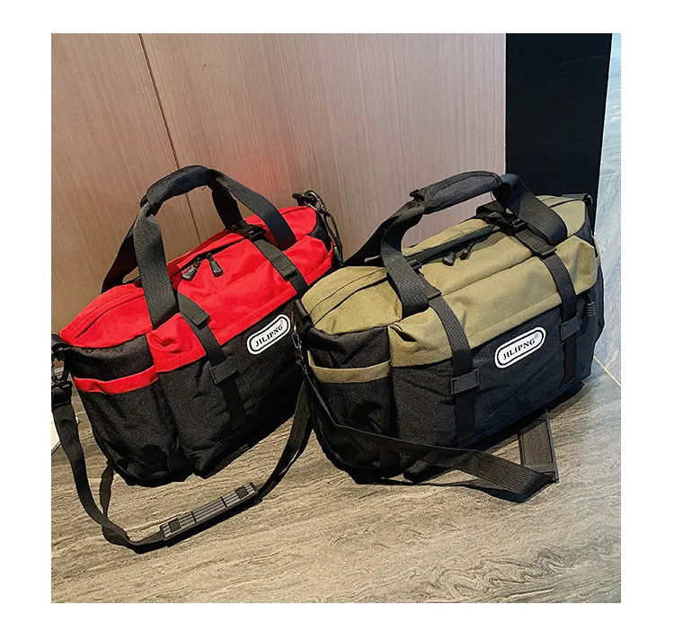 New Coloured Large Capacity Canvas Travel Bag Fitness Bag Business Yoga Bag Handbag Shoulder Bag